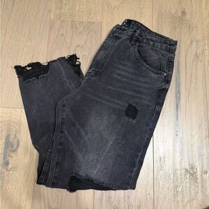 Distressed Black Jeans for Women